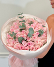 Sweet Pink Rose Bouquet with Eucalyptus